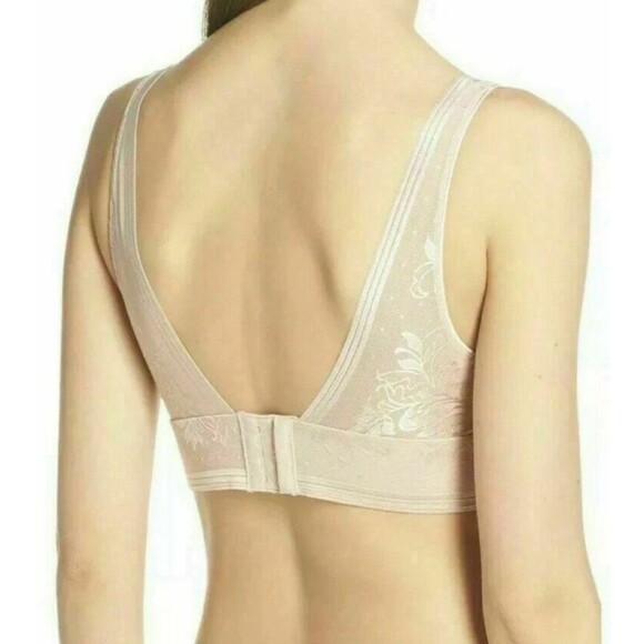 Wacoal Net Effect Bralette Style 810340 Size 34 Rose Dust Modest Support‎ Sheer - Picture 3 of 11